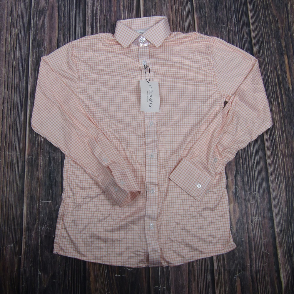 Classic Men's Orange Check Dress Shirt - Claiborne & Co.